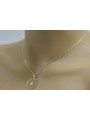 copie du pendentif en or du Soleil 14k 585 avec la chaîne cpn040y&cc020y