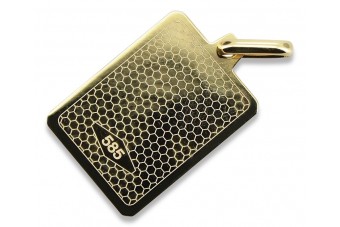 Pendentif icône médaillon Mary en or jaune 14 carats pm030y