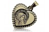 Pendentif icône médaillon Mary en or jaune 14 carats pm029y