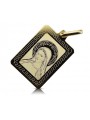 Pendentif icône médaillon Mary en or jaune 14 carats pm030y