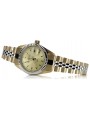 Złoty zegarek damski 14k 585 z bransoletą Geneve w stylu Rolex lw020ydy&lbw010y