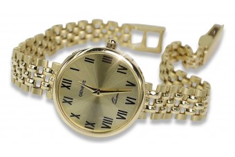 Italian yellow gold lady watch Geneve Lady Gift lw011ydg