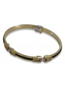 Pulsera para hombre de oro de 14k con caucho, italiana, CB123YW