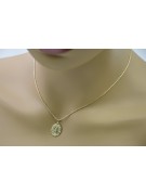 14k gold Mother of God medallion & Snake chain pm005y&cc080y