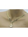 Pandantiv Jezus din aur galben de 14k cu lanț elegant pj004y28&cc099y55