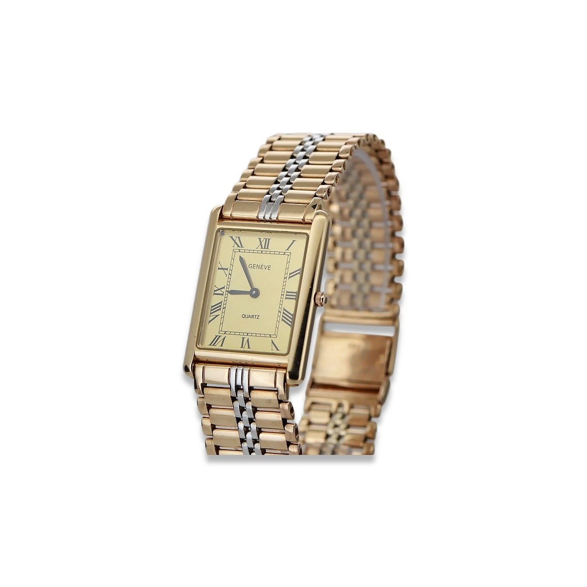 Russische sowjetische Roségold-Herrenuhr Geneve mw069rw