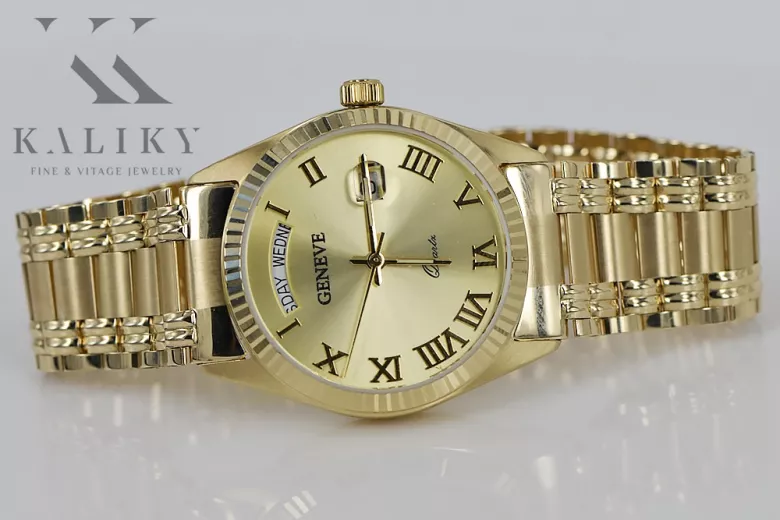 Goldene Herrenuhr Geneve ★ https://zlotychlopak.pl/de/ ★ Goldreinheit 585 333 Niedriger Preis!