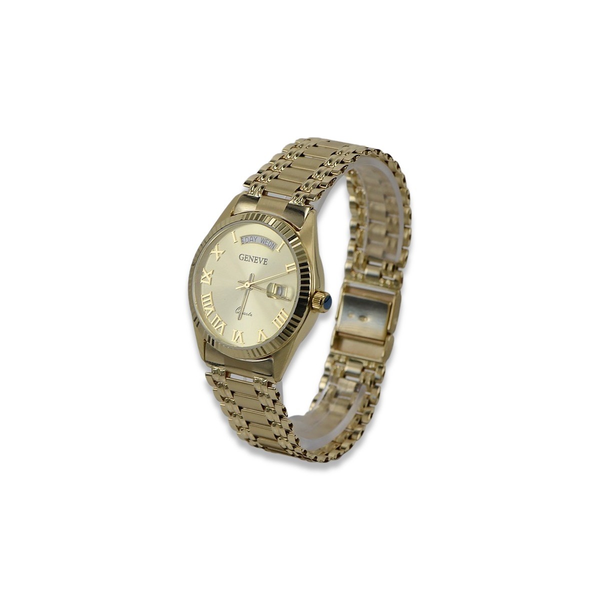 Reloj de oro para hombre Geneve ★ https://zlotychlopak.pl/es/ ★ Pureza del oro 585 333 ¡Precio bajo!