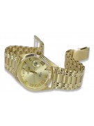 Gold men's watch Geneve ★ zlotychlopak.pl ★ Gold purity 585 333 Low Price!