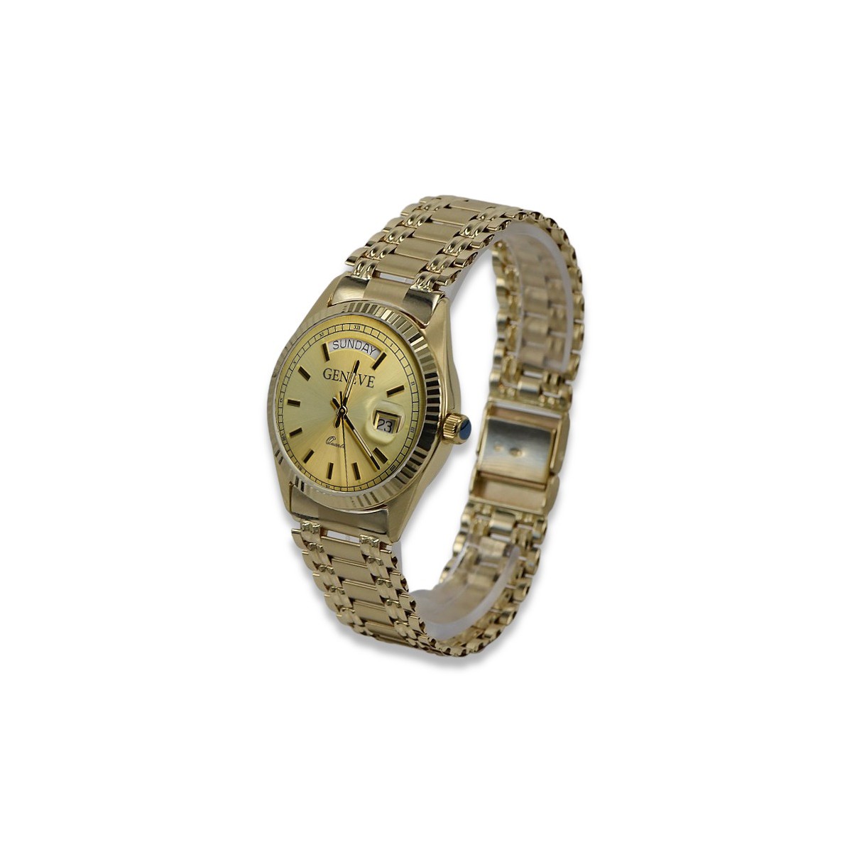 Reloj de oro para hombre Geneve ★ https://zlotychlopak.pl/es/ ★ Pureza del oro 585 333 ¡Precio bajo!