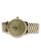 Gold Men's Watch Geneve ★ Zlotychlopak.pl ★ Puritate de aur 585 333 Preț scăzut!