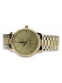 Gold Men's Watch Geneve ★ Zlotychlopak.pl ★ Puritate de aur 585 333 Preț scăzut!