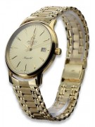 Gold men's watch Geneve ★ zlotychlopak.pl ★ Gold purity 585 333 Low Price!