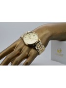 Gold men's watch Geneve ★ zlotychlopak.pl ★ Gold purity 585 333 Low Price!