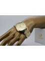 Gold men's watch Geneve ★ zlotychlopak.pl ★ Gold purity 585 333 Low Price!