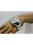 Reloj Geneve blanco italiano 14k 585 de oro macizo para hombre estilo Rolex mw041w