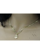 Pandantiv Jezus din aur galben de 14k cu lanț elegant pj004y15&cc001y50