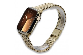 Złoty kolor zegarek Apple watch z 14k złotą bransoletą MRMU3QPA&mbw012y