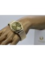 Złoty zegarek z bransoletą damski unisex 14k 585 Geneve mw013ydg&mbw014yo-f