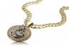 Pendentif icône Joyeux Or 14k 585 avec chaîne Gourmette pm027yw37&cc099y