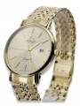 Gold men's watch Geneve ★ zlotychlopak.pl ★ Gold purity 585 333 Low Price!