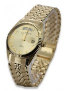 Gold men's watch Geneve ★ zlotychlopak.pl ★ Gold purity 585 333 Low Price!