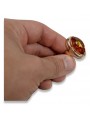 Russian rose Soviet pink USSR red 585 583 gold amber ring vrab004