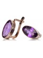 Exklusive 14K Vintage-Roségold Amethyst Ohrringe vec004 Vintage