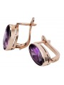 Exklusive 14K Vintage-Roségold Amethyst Ohrringe vec004 Vintage