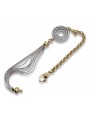 Yellow & white Italian gold fancy bracelet cfb006yw