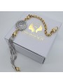 Pulsera elegante de oro italiano amarillo y blanco cfb006yw