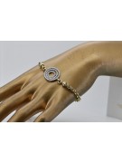 Pulsera elegante de oro italiano amarillo y blanco cfb006yw