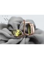 Exklusives Vintage 14k Roségold Peridot Ohrringe - Original aus der Sowjet-Zeit Russlands. vec001