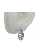 "Zircon et or rose 14 carats vintage, boucles d'oreilles de style russe soviétique vec004" style