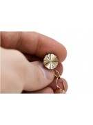 "Original Vintage 14K Rose Gold Flower Earrings Without Stones" ven048