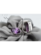 Vintage 925 Silber Amethyst Ohrringe vec001s