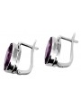 Vintage 925 Silver Amethyst earrings vec001s