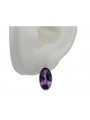 Vintage 925 Silber Amethyst Ohrringe vec001s