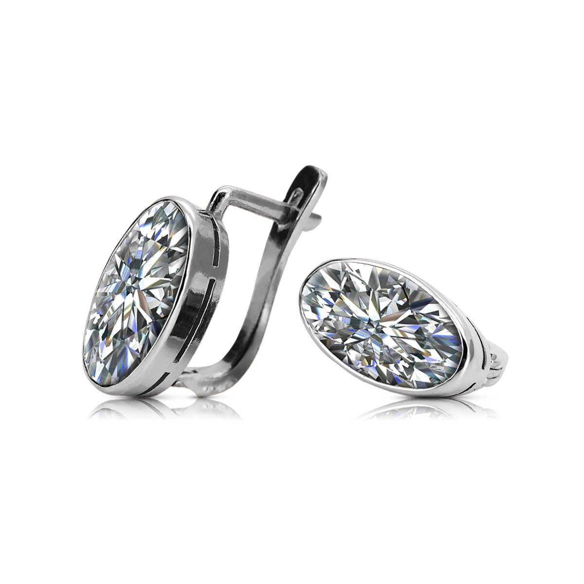 Boucles d'oreilles Vintage en argent 925, sertissage vec001s