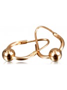 "Vintage 14K 585 Rose Gold Hoops - Original Stoneless Earrings" ven038