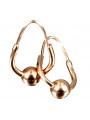 "Or rose 14 carats 585 Vintage, Boucles d'oreilles Hoops sans pierres" ven038