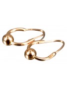 "Vintage 14K 585 Rose Gold Hoops - Original Stoneless Earrings" ven038