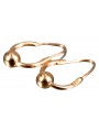 "Or rose 14 carats 585 Vintage, Boucles d'oreilles Hoops sans pierres" ven038