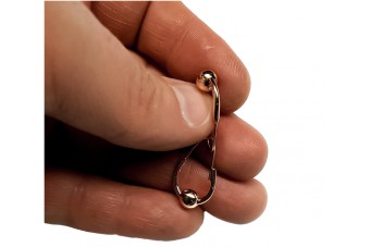 "Verzaubernde 14k 585 Gold Vintage Hoops Ohrringe, Keine Steine, Originales Vintage-Roségold" ven038