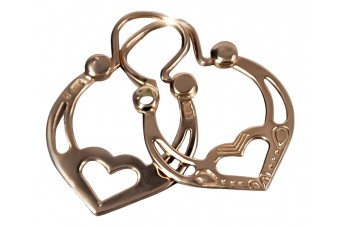 Originales 14k 585 Vintage Roségold Gipsy Ohrringe ohne Steine ven052