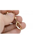 "Unique Original Vintage 14K Rose Gold Drop Earrings, No Stones" ven053