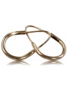 "Timeless 14K Rose Gold Vintage Hoops, No Stones" ven057