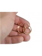 "Timeless 14K Rose Gold Vintage Hoops, No Stones" ven057