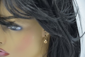 "Exklusive 14K Originales Vintage-Roségold Keine Steine Ohrschmuck" ven058