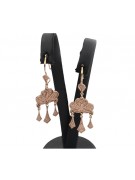 "Or rose 14 carats 585 vintage, Boucles d'oreilles Gipsy sans pierres" ven067